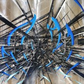 K. Ivry évasion 2016  acrylique, aérosol et photographie sérigraphiée sur toile 97x170cm